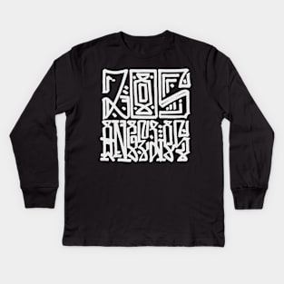 Los Angeles TAG #3 White Kids Long Sleeve T-Shirt